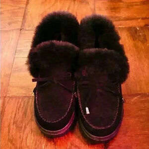 Slip on fuzzy shoes